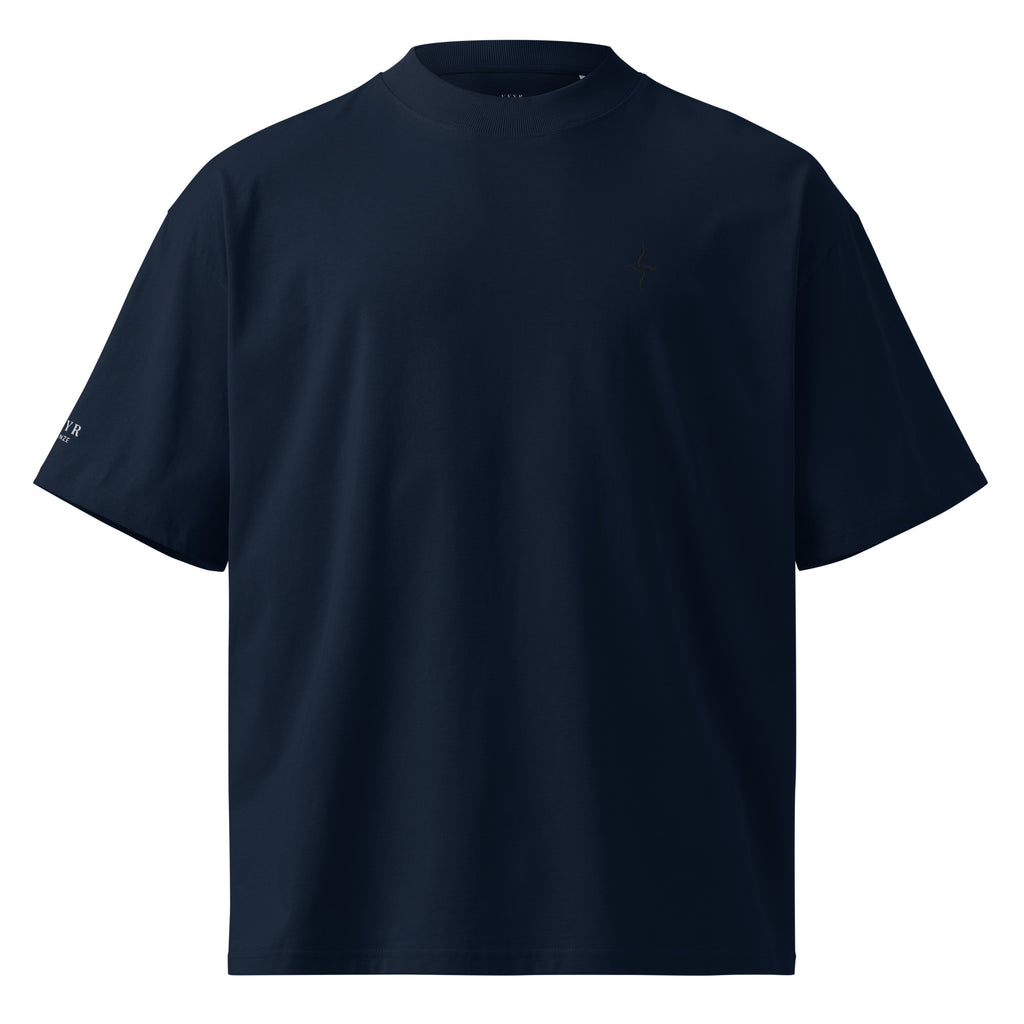 VEYR Structure Tee in French Navy, front view